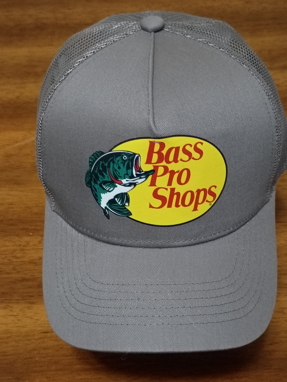 Bass Pro Shops Gray Baseball Cap with Logo Patch